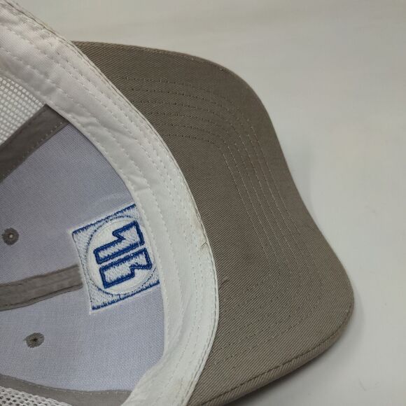 James River Equipment Strapback Trucker Hat Tan One Size Colorblock Mesh Back - Picture 8 of 8